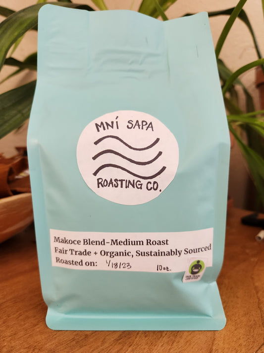 Pictured: Bag of our medium roast coffee