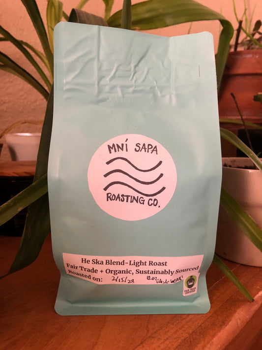 Pictured: Bag of our light roast coffee